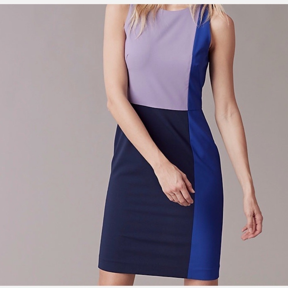 Diane Von Furstenberg Colorblock Wool Dress